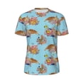 thumbnail image 5 of Wukai Turtles And Corals Print Men's Short-Sleeved Mesh T-Shirt,Quick-Dry Short Sleeve Workout T-Shirt-, 5 of 8