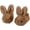 Brown, variant on Toddler Girls Boys Bunny Slippers Cute Plush Rabbit Kids House Shoes Soft Fluffy Winter Warm Non-Slip Slippers Indoor Outdoor