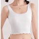 thumbnail image 4 of Pijama de manga corta para mujer, de verano, color liso, con tirantes y acolchado en el pecho, ropa interior sin mangas y pijama. Blusa de poliéster para mujer., 4 of 6
