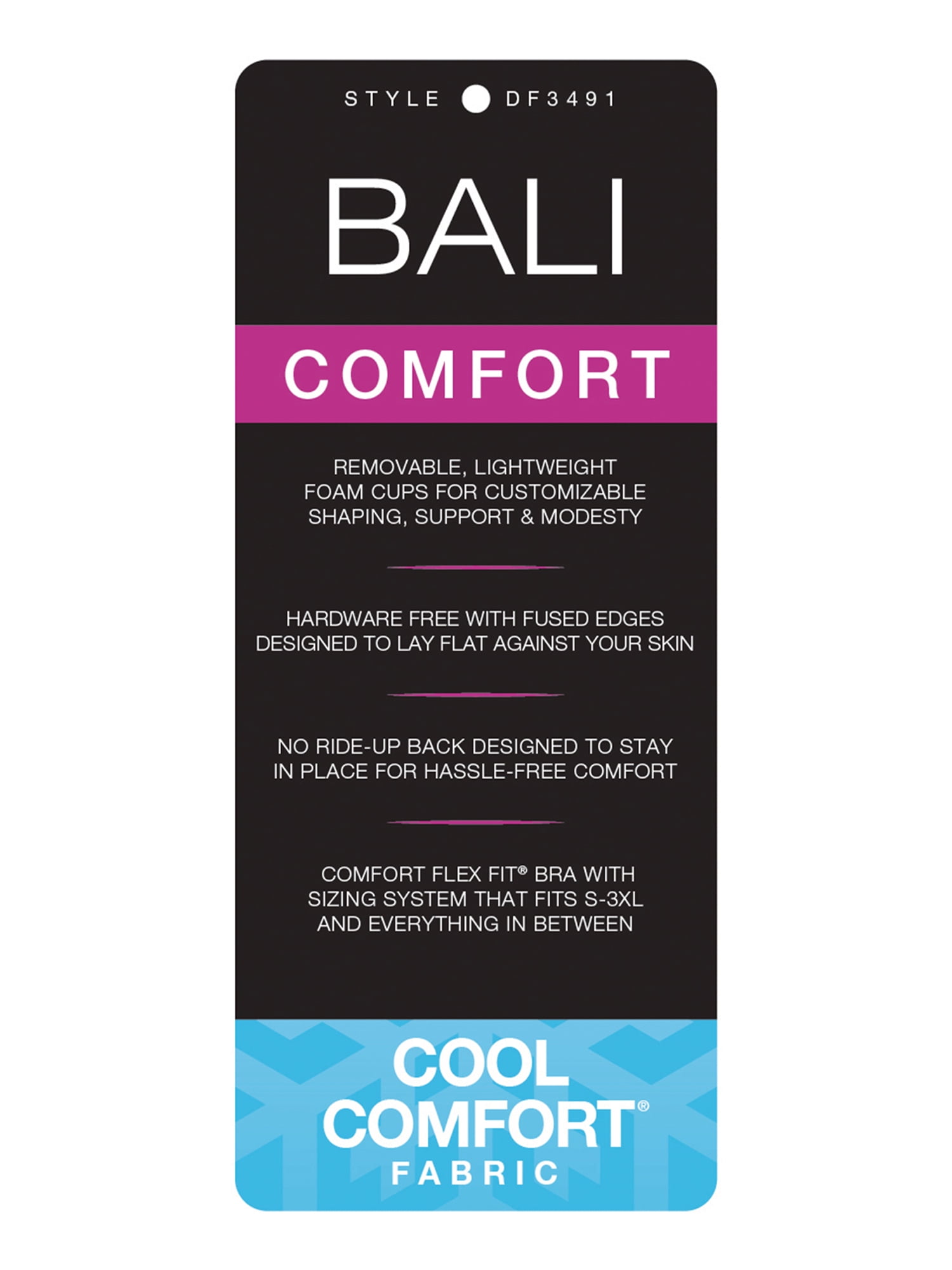 Bali Comfort Revolution® Easylite® Wirefree Bra Chateau Blue L