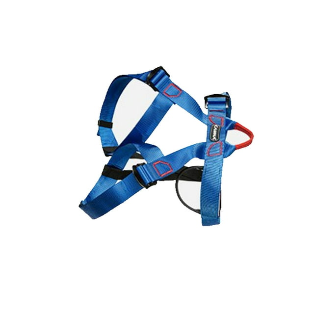 Equipo de arnés de escalada Conveniente Medio Cuerpo Profesional Cinturón Seguro Firma Simple Equipo protector para la protección del deporte al aire libre Azul seitruly OD019574-03