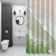 thumbnail image 3 of Grass Green Shower Curtain for Bathroom, Gradient Sea Waves Sandy Beach Coastal Scenery Waterproof Cloth Fabric Bathroom Accessories Set with 12 Rust Proof Plastic Hooks, 72"x78", 3 of 9
