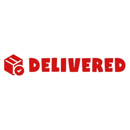 Printtoo Delivered Self Inking Rubber Stamp Pre-Inked Office Stamp- Home Office Business Stationery Red- 42 x 9 mm