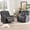 Gray, variant on BedLuxury Manual Recliner Chair with Massage and Heat, Chenille Recliner Sofa - 35" Wide with Storage Pockets for Living Room, Gray