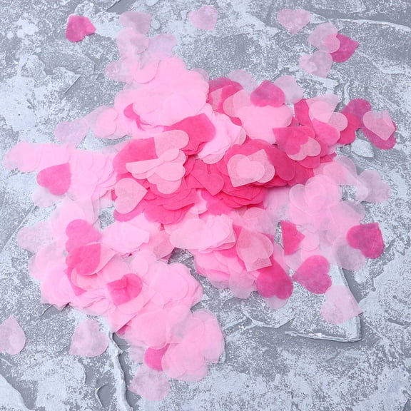BESTYASH 6000Pcs Biodegradable Pink Heart Confetti for Wedding Party and Event Decoration Supplies