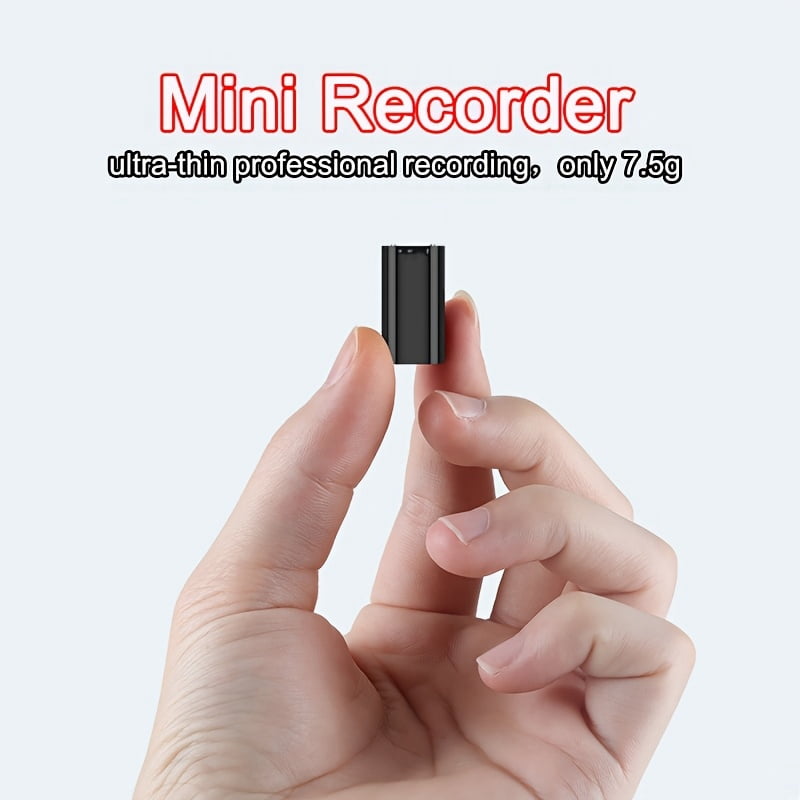 Mini Voice Recorder: 8-Hour Continuous & Voice-Activated Recording for Lectures, Conferences, Business Meetings, Includes Headphones & USB Cable