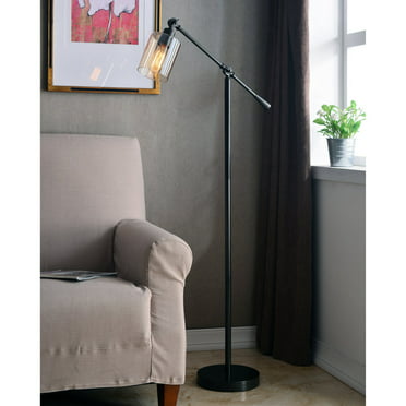 Kenroy Home Foster Floor Lamp Brushed, Roswell Stainless Steel Effect Table Lamp