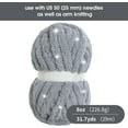 thumbnail image 2 of 8Pcs Blingbling Chunky Yarn for Hand Knitting,Super Jumbo Yarn, Bulky Glitter Soft Plush Yarn,Shiny Large Thick Chenille Yarn, Giant Yarn for Chunky Blanket,(232 yds,60 oz), 2 of 9