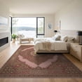 thumbnail image 3 of ODIKA 9'x12' Washable Area Rug Boho Gothic Retro Cottagecore Whimsical Beige Maximalist Pink Vintage Refined for Great Room, Indoor Concept, Large Living Low Pile, Flatwoven, 3 of 7