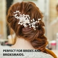 thumbnail image 3 of Bridal Comb Tiara Crystal Hair Accessories Prom Headpiece Wedding for Brides Headband, 3 of 5