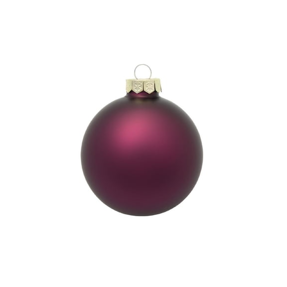 28ct Matte Purple Glass Ball Christmas Ornaments 2" (50mm)