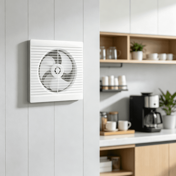 6 Inch Through-Wall Exhaust Fan, 110 CFM AC Motor, Quiet Ventilation with Easy Installation, for Bathroom, Garage & Laundry Room
