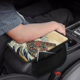 thumbnail image 4 of Chririnla Art Wave Frog Design Auto Armrest Cover with 2 Storage Bags Auto Armrest Cushion Pad Cover for Car Interior, Soft Car Armrest Cover Cushion Pad Truck, 4 of 6