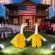 thumbnail image 5 of Ropa De Ganso De Poliéster Conjunto de 1 impermeable amarillo y sombrero para gansos de porche, decoración de atuendo con bandera patriótica de 23 pulgadas Rkxzt, 5 of 8