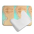 thumbnail image 6 of Yiaed Beach Footprint Print Bathroom Mat Set 2 Pieces Mat Anti-Skid Pad Ultra Soft and Absorbent Bathroom Bath Mat Contour Bath Rugs for Toilet Base, 6 of 6