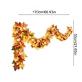 thumbnail image 3 of ChicYu Artificial Fall Maple Leaf Garland with Lights, Pumpkin Berry Vine for Mantel, 170cm LED Lighted Autumn Garland, Home Decor for Thanksgiving Party, Guirnalda de Otoño con Luces, 3 of 6