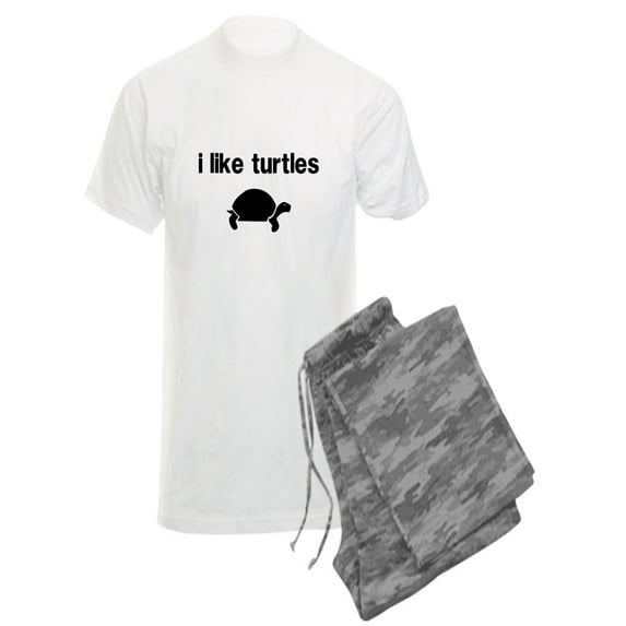CafePress - I Like Turtles Pajamas - Men's Light Pajamas