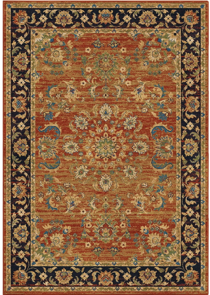 Orian Mardi Gras Area Rugs 3810 Traditional Oriental Red Medallion