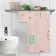 thumbnail image 5 of Cute Owl Towels Highly Absorbent Cotton Towels Set of 2, Premium Spa & Hotel Quality Quick Dry Towel Set,54" x 27", 5 of 6