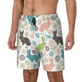 thumbnail image 2 of Balery Easter Rabbit Mens Swim Trunks Swim Shorts for Men Quick Dry Inseam Beach Shorts with Compression Liner Pocket-3X-Large, 2 of 9