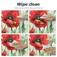 thumbnail image 4 of JEUXUS  Red Poppy Flower Round Tablecloth with Elastic Fitted Picnic Table Cover for Round Tables Table Cover for Dining Room Party Outdoor Picnic, 4 of 7