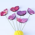 thumbnail image 3 of Artificial Flowers 24PCS PVC Simulation Butterfly Figurines Green Plant Crafts For Flowerpot Garden, 3 of 4
