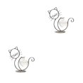 thumbnail image 1 of Yuarrent Elegante florero de hierro para arreglos florales - Base estable Adornos decorativos fáciles de limpiar Gato negro sentado gato negro sentado 2piezas, 1 of 6