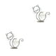 thumbnail image 1 of Yuarrent Elegante florero de hierro para arreglos florales - Base estable Adornos decorativos fáciles de limpiar Gato negro sentado gato negro sentado 2piezas, 1 of 6