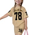 thumbnail image 3 of Tiijoy Girls Sports Outfits Casual Summer Short Sleeve Tee Shorts 2Pcs Set, Sizes 1-14, 3 of 3
