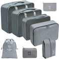 thumbnail image 1 of Juego organizador de viaje de 8 piezas: ¡cubos de embalaje para un viaje eficiente! Bolsa ordenada para zapatos, 1 of 10