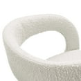 thumbnail image 6 of Side Dining Chair, Ivory White, Fabric, Kitchen Cafe Bistro Hospitality Restaurant, Modern Contemporary HB35935, 6 of 10
