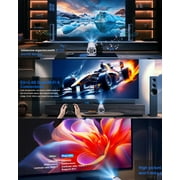 Mini Projector with WiFi and Bluetooth,4K 1080P Supported,Outdoor Movie Projector, Projector for Movie Projection Compatible with Phone Screen Adjustment, 180 Degree Rotation, Built-in Android 11.0OS