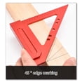 thumbnail image 3 of CEORPER Triangle Ruler Measuring Tool Woodworking Measuring Ruler, 3 of 8
