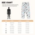 thumbnail image 3 of Balery Winter Art Blue and Black Moose Pantalones de pijama para mujer, pijamas ultraligeros, pantalones de estar por casa-3X-Large, 3 of 6