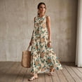 thumbnail image 3 of Xixirimido Boho Mandala Dragonfly Print Maxi Dresses for Women Sleeveless Casual Dresses with Pockets Flowy A-line Long Summer Sun Dress Beach Vacation Wear, Medium, 3 of 7