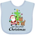 thumbnail image 3 of Inktastic My 2nd Christmas with Santa Reindeer and Tree Boys or Girls Baby Bib, 3 of 4