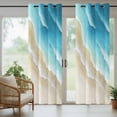 thumbnail image 5 of Outdoor Curtains for Patio Waterproof, Blue Gradient Beach Outdoor Privacy Panels Grommet, Watercolor Coastal Seaside Waves Ombre Blackout Outside Curtains for Porch/Cabana 54"x108", 1 Panel, 5 of 8