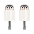 thumbnail image 1 of Mordely 2pcs Squirrel Shaped Self Adhesive Hook for Kids Room Grey, 1 of 1