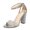Silver, variant on Women’s Open Toe Strappy Mesh Block Heel Boots, Breathable Slip On Mid High Heel Trainers, Unisex Footwear for Wedding Party & Casual Sports (Gold, 8)