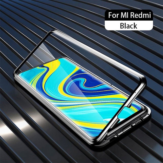 360 Magnetic Adsorption Metal Case For Xiaomi Redmi Note 9 8 7 K20 Pro 8T 9A 8A Mi Note 10 Lite Poco X3NFC F1 F2 Pro Glass Cover