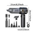 thumbnail image 3 of Binwennn High Power Cordless Car Vacuum Cleaner With Brushless Motor Handheld Blower Inflator Vacuum Border Shop Vac Rigid Hose Vacuum Brushes Filter Media Cup 7 Shop Vac Brush Attachment 1 7/8 Dryer, 3 of 7