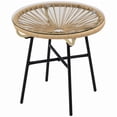 thumbnail image 1 of Outdoor PE Rattan Coffee Table with Tempered Glass Top, Patio Wicker Side Table for Garden, 1 of 6