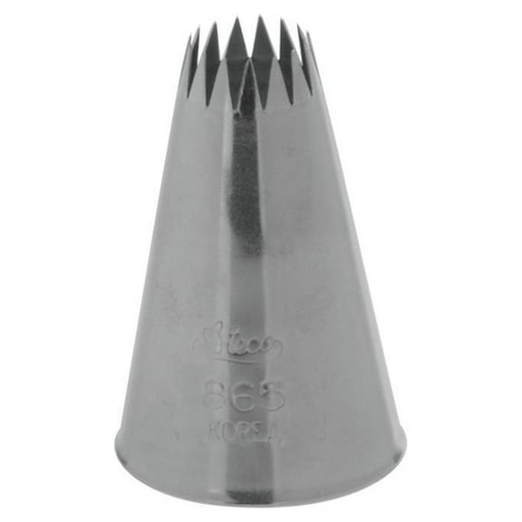 Ateco # 865 - French Star Pastry Tip .44'' Opening Diameter- Stainless Steel
