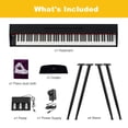 thumbnail image 2 of MUSTAR 88 Key Piano Keyboard for Beginners, Portable Semi Weighted Electric Digital Piano with 3-Pedal Unit, Built-In Speakers, USB/MIDI Connecting (Black), 2 of 9