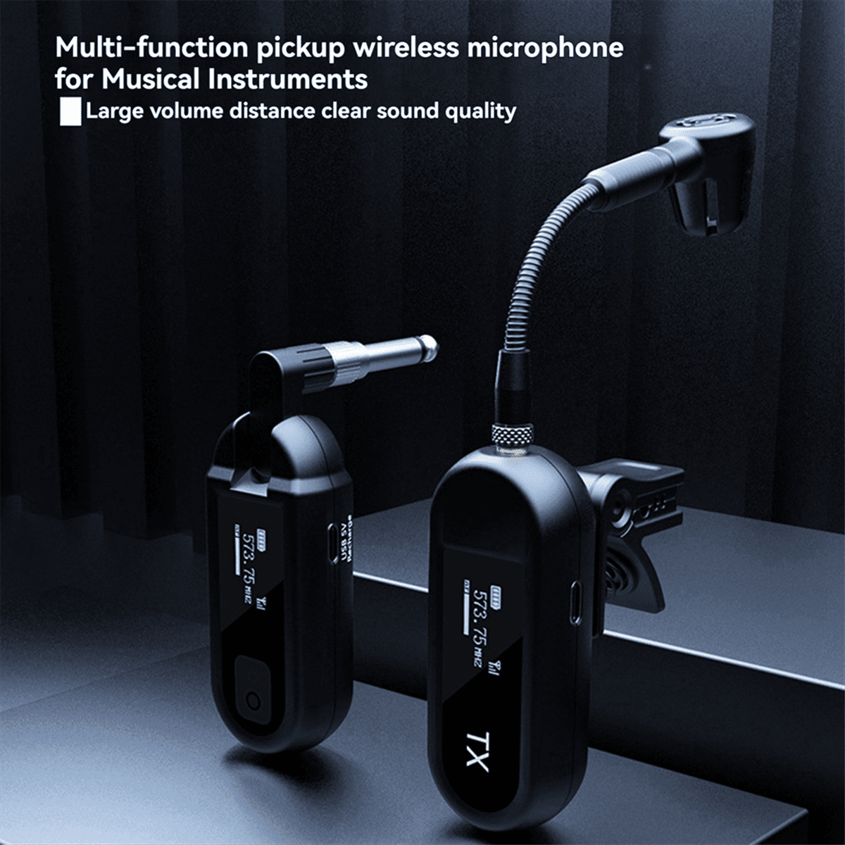 1 x Wireless Instrument Microphone-As Shown