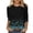 Z-Black, variant on 3/4 Sleeved Casual Blouse for Women Fashion Floral Print Pullover Loose Tunic Tops Z-Blue S