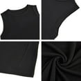 thumbnail image 4 of Loose Fit Casual Crew Neck T Shirts Basic Tee Tops Summer Sleeveless Women's Tank Top, 4 of 6