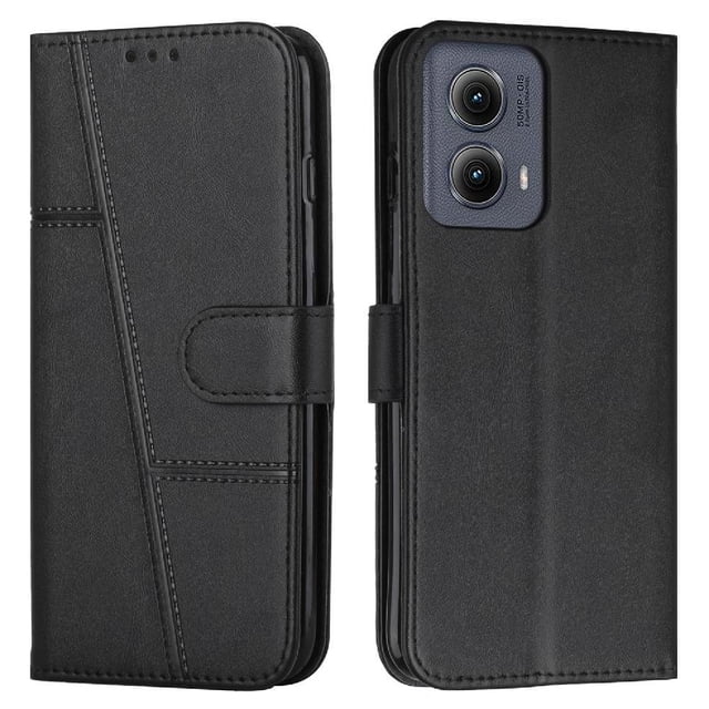 Funda Flip para FOXDOCK Motorola Moto Edge 2024 5G – Carcasa delgada y resistente a impactos con soporte para uso diario y profesional