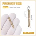 thumbnail image 2 of Uxcell 20 Pcs Tornillos de extremo doble, M5 x 40 mm pernos colgantes de acero al carbono, tornillos de madera autoperforantes para muebles de unión de madera, color zinc, 2 of 6