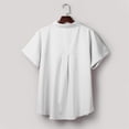 thumbnail image 6 of IYYVV Button Down Short Sleeve Shirts for Women V Neck Loose Roll Up Collared Shirt Casual Summer Tops with Pockets White 2XL, 6 of 7